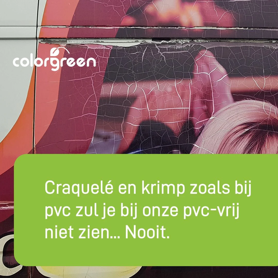Colorgreen LinkedIn campagne over craquelé en krimp